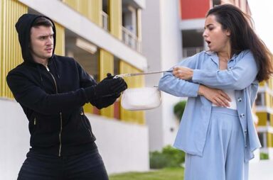 Person defending themselves in self-defense situation